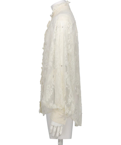 RUFFLE COLLAR LACE SHIRT