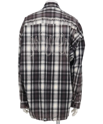 VINTAGE LIKE CHECK L/S SHIRTS