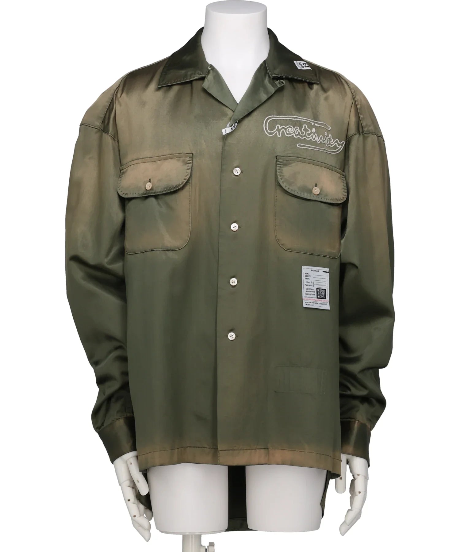 Maison MIHARA YASUHIRO(メゾンミハラヤスヒロ) FADED SATIN L/S SHIRTS