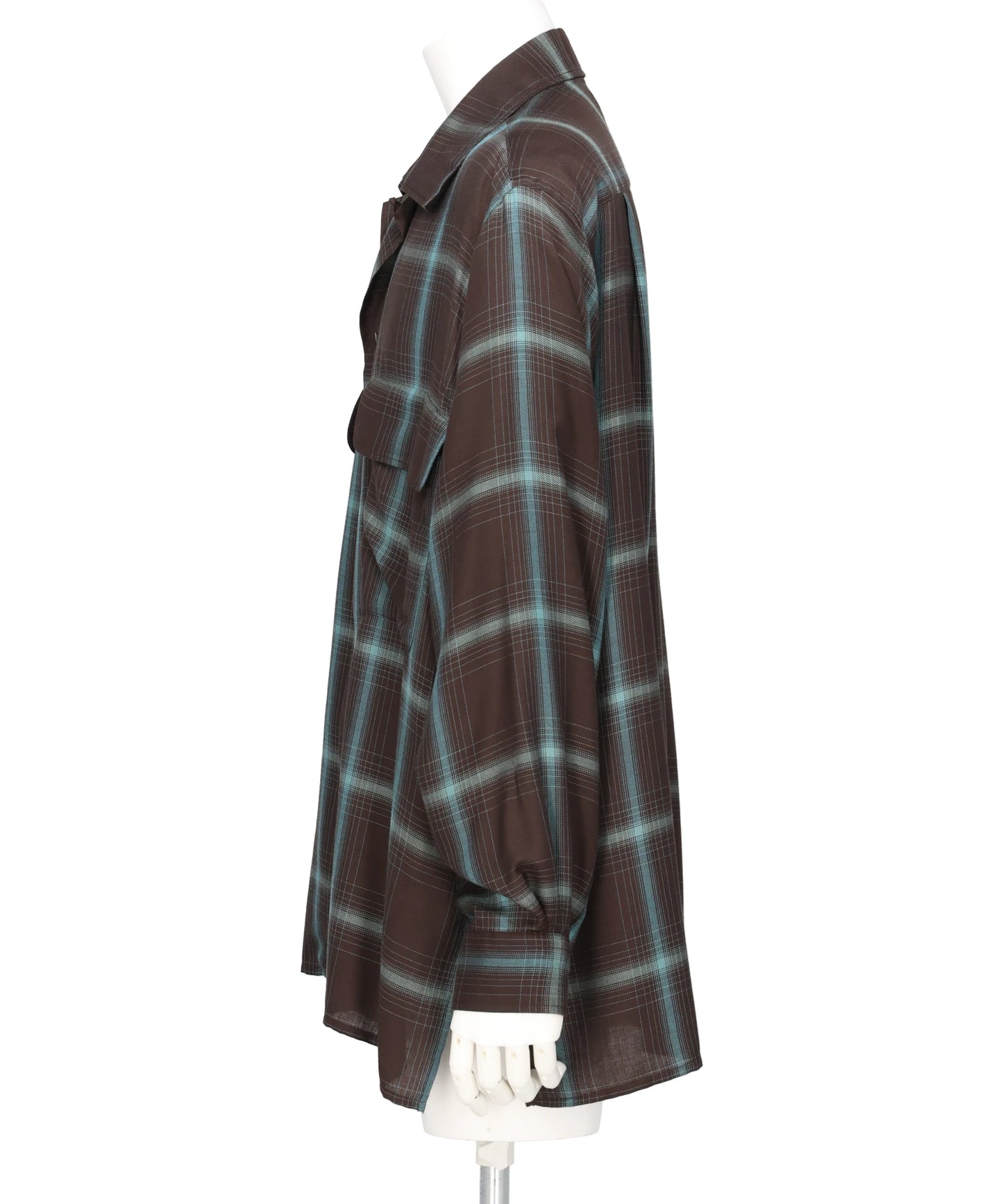 OMBRE PLAID WPOCKET SHIRT