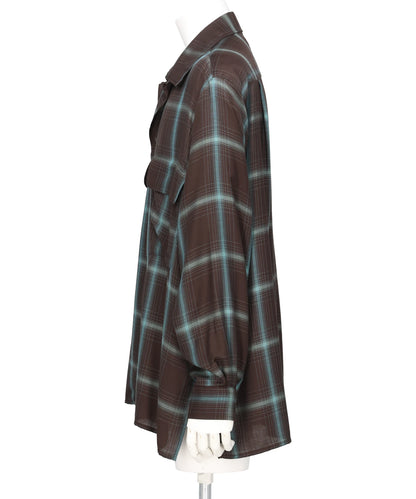 OMBRE PLAID WPOCKET SHIRT