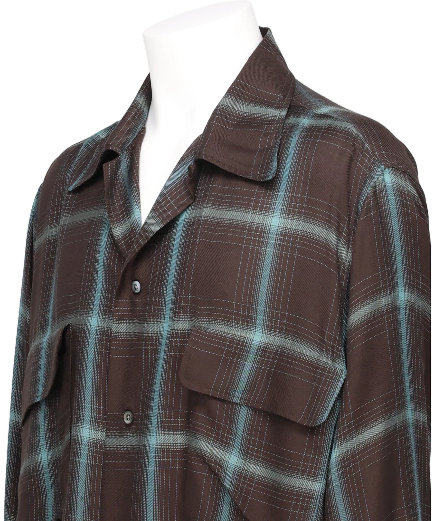 OMBRE PLAID WPOCKET SHIRT
