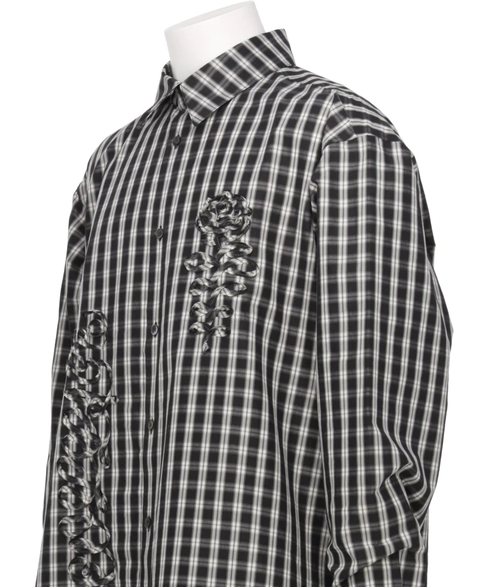 WOVEN CODE EMBROIDERY DRESS SHIRTS