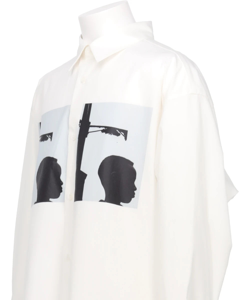 ALMOSTBLACK  YASUHIRO ISHIMOTOWOVEN PRINT DRESS SHIRTS