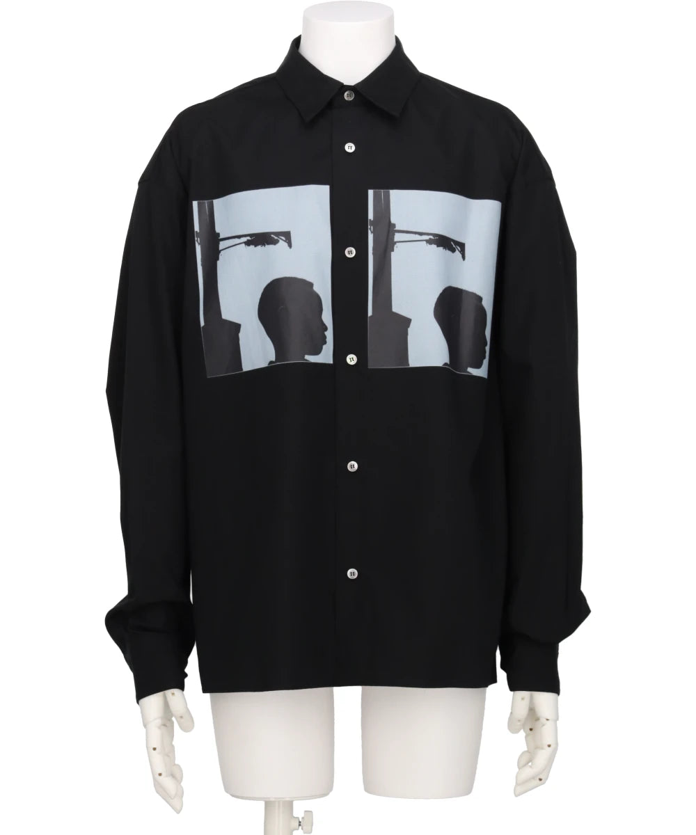 ALMOSTBLACK  YASUHIRO ISHIMOTOWOVEN PRINT DRESS SHIRTS