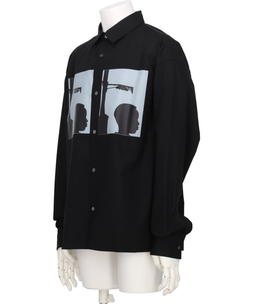 ALMOSTBLACK  YASUHIRO ISHIMOTOWOVEN PRINT DRESS SHIRTS
