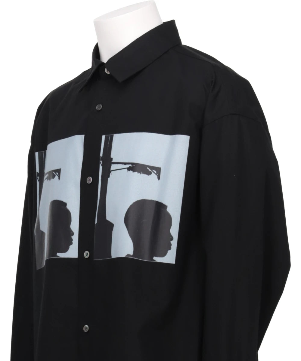 ALMOSTBLACK  YASUHIRO ISHIMOTOWOVEN PRINT DRESS SHIRTS