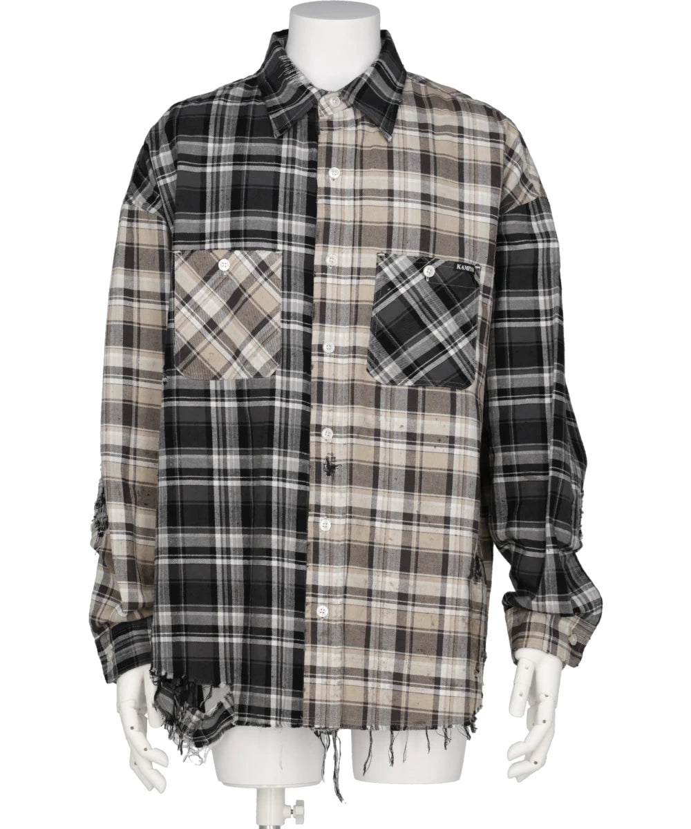 REPAIRED CRAZY CHECKED SHIRT