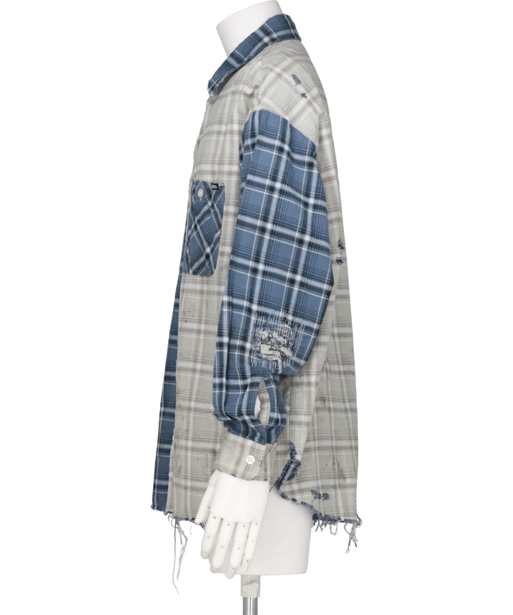 REPAIRED CRAZY CHECKED SHIRT