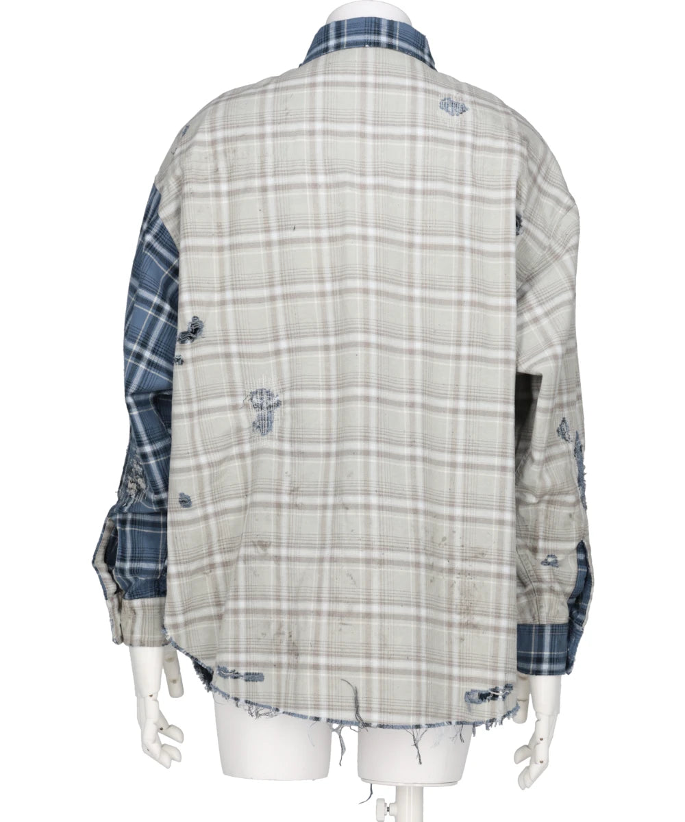 REPAIRED CRAZY CHECKED SHIRT