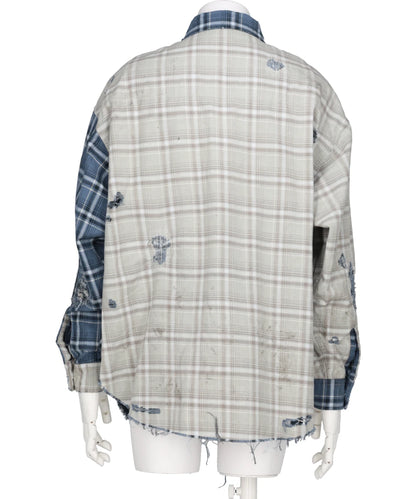 REPAIRED CRAZY CHECKED SHIRT