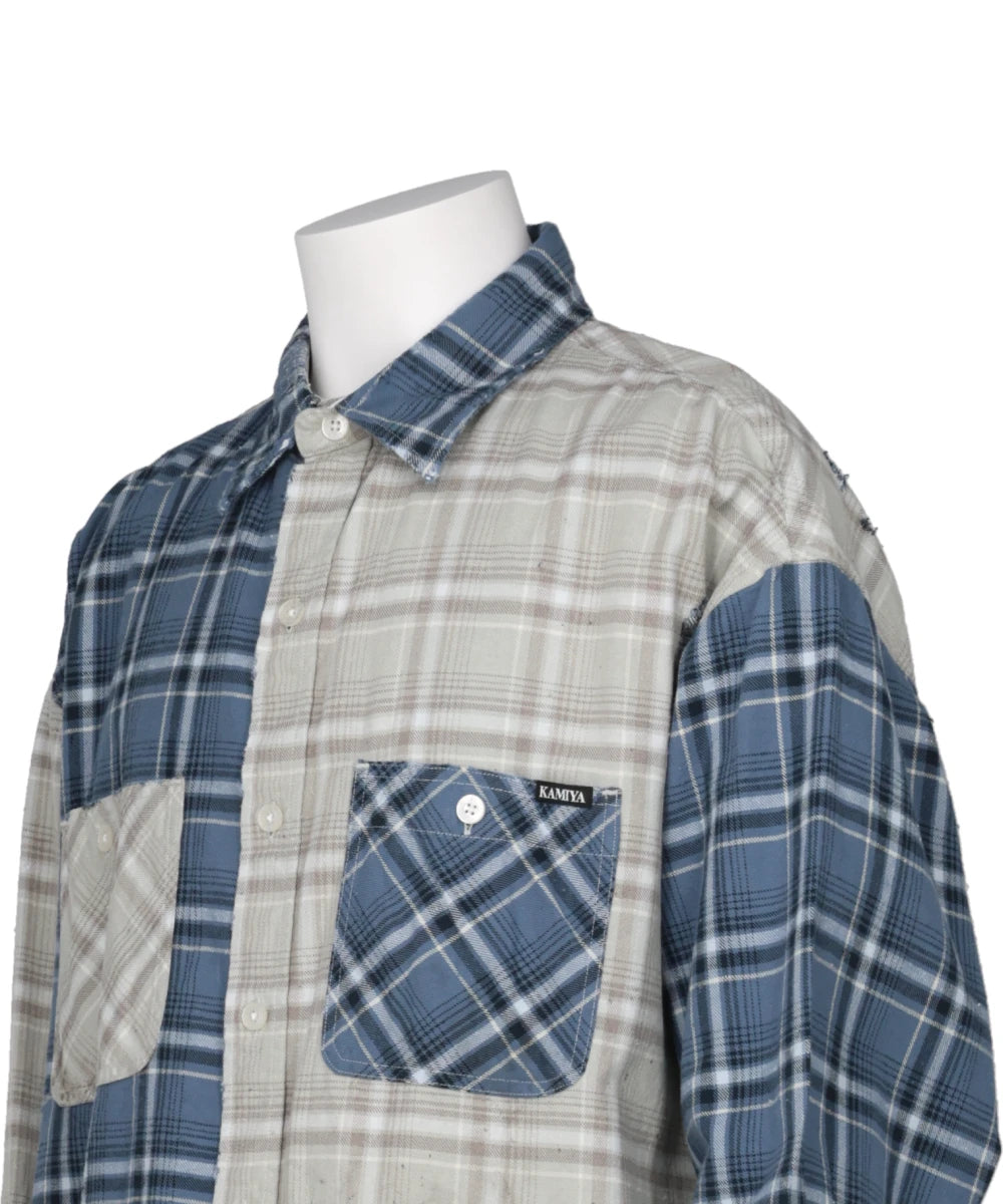 REPAIRED CRAZY CHECKED SHIRT