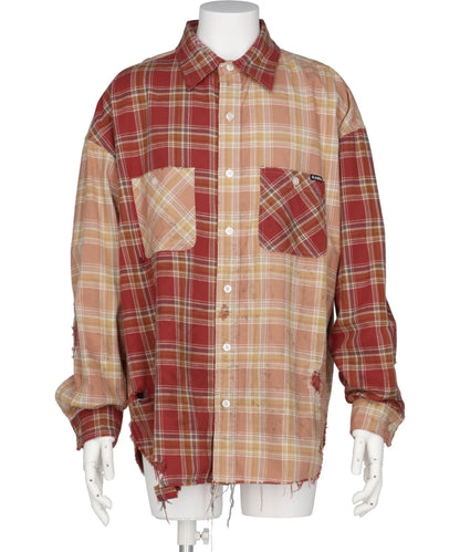 REPAIRED CRAZY CHECKED SHIRT