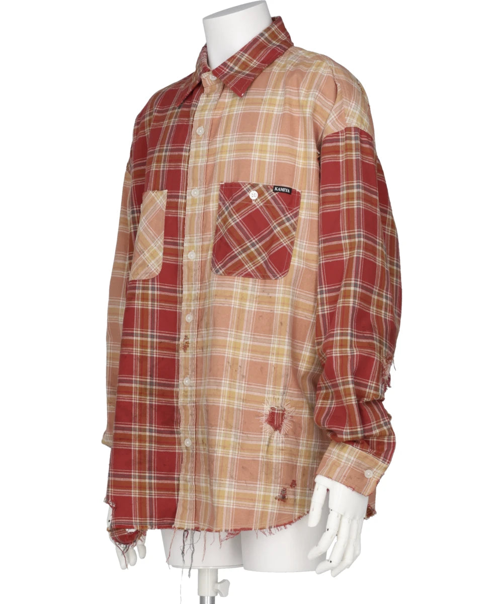 REPAIRED CRAZY CHECKED SHIRT