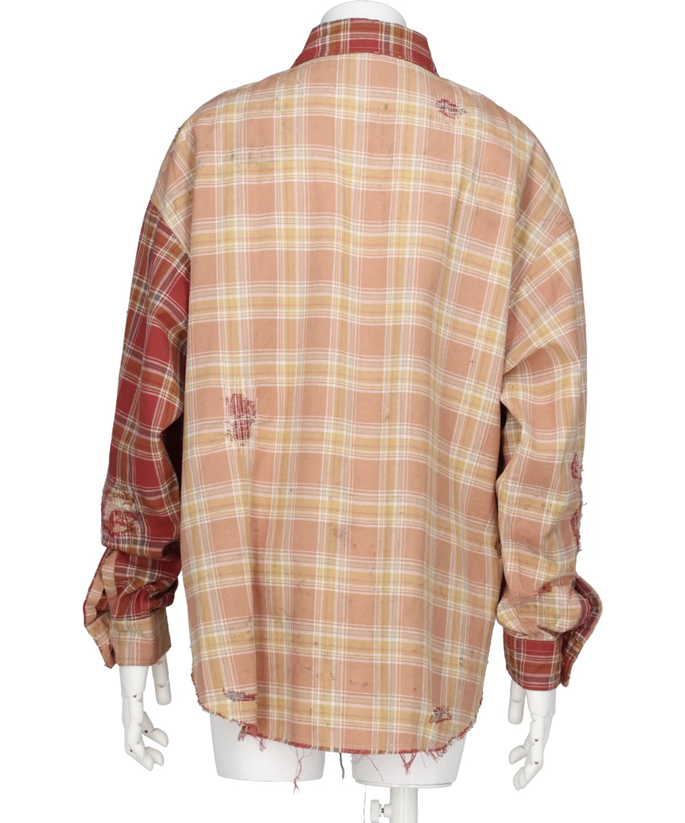 REPAIRED CRAZY CHECKED SHIRT