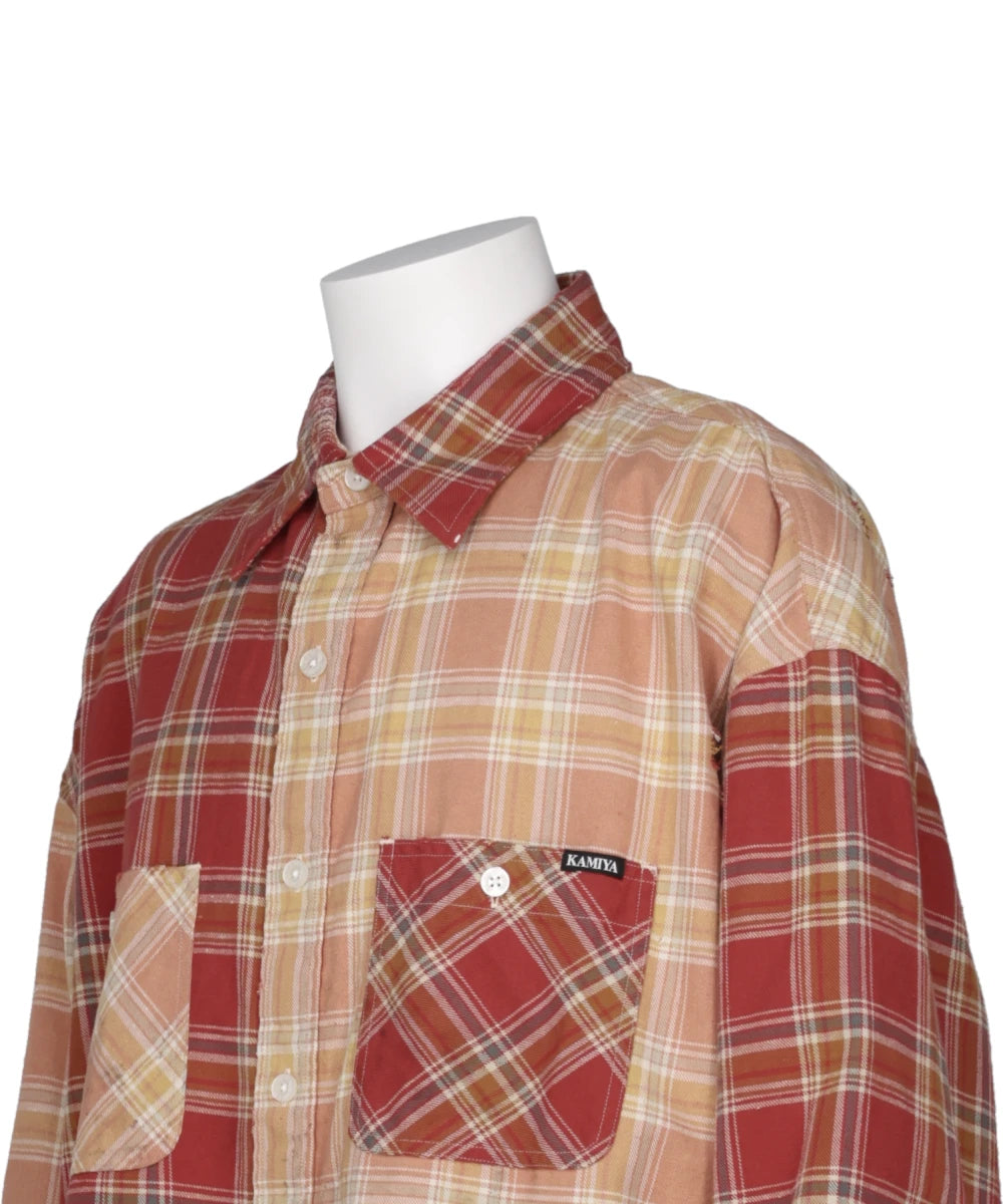REPAIRED CRAZY CHECKED SHIRT