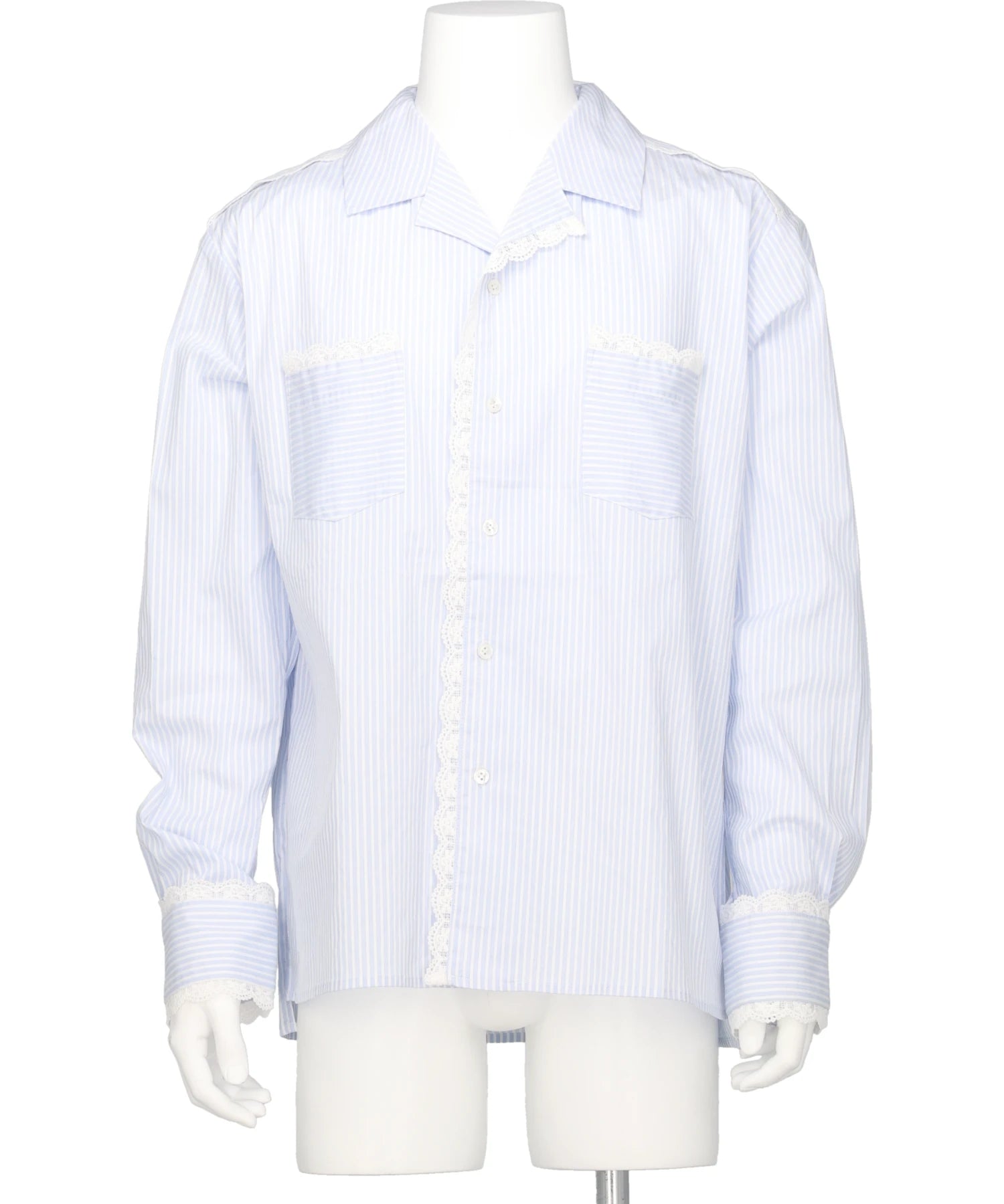 VIVIANO(ヴィヴィアーノ) 2026SS LACE TRIMMED OPEN COLLAR SHIRT *VM-SS26-SH05