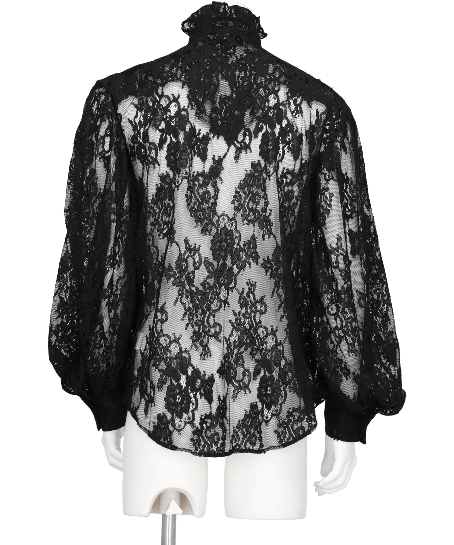 PUFF SLEEVE LACE SHIRT