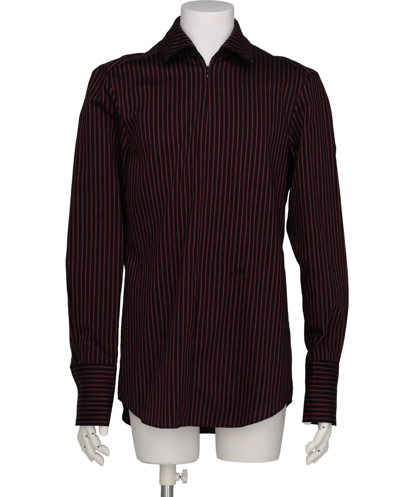 STRIPE SIM-PLE ZIP SHIRT
