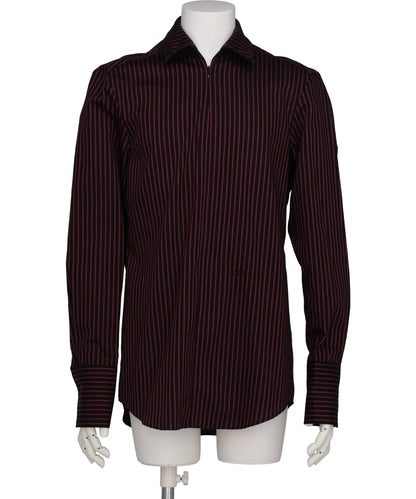 STRIPE SIM-PLE ZIP SHIRT