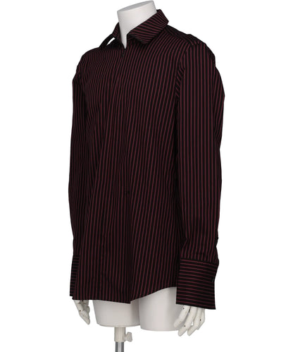 STRIPE SIM-PLE ZIP SHIRT