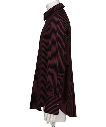 STRIPE SIM-PLE ZIP SHIRT