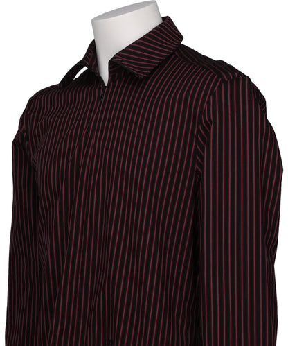 STRIPE SIM-PLE ZIP SHIRT