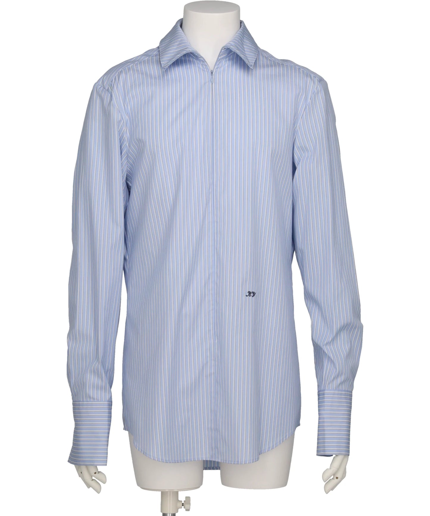 KEISUKEYOSHIDA(ケイスケヨシダ) STRIPE SIM-PLE ZIP SHIRT