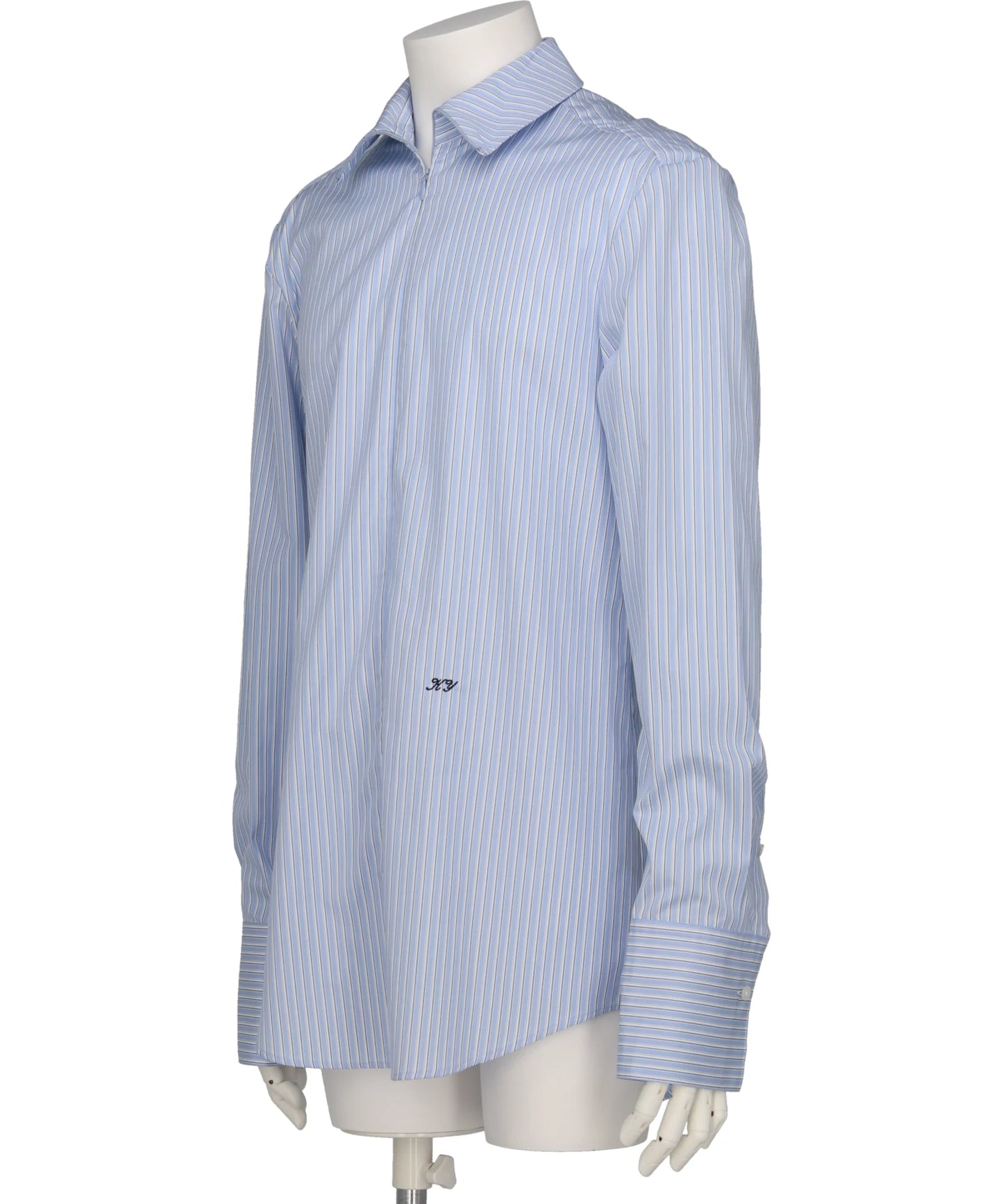 STRIPE SIM-PLE ZIP SHIRT