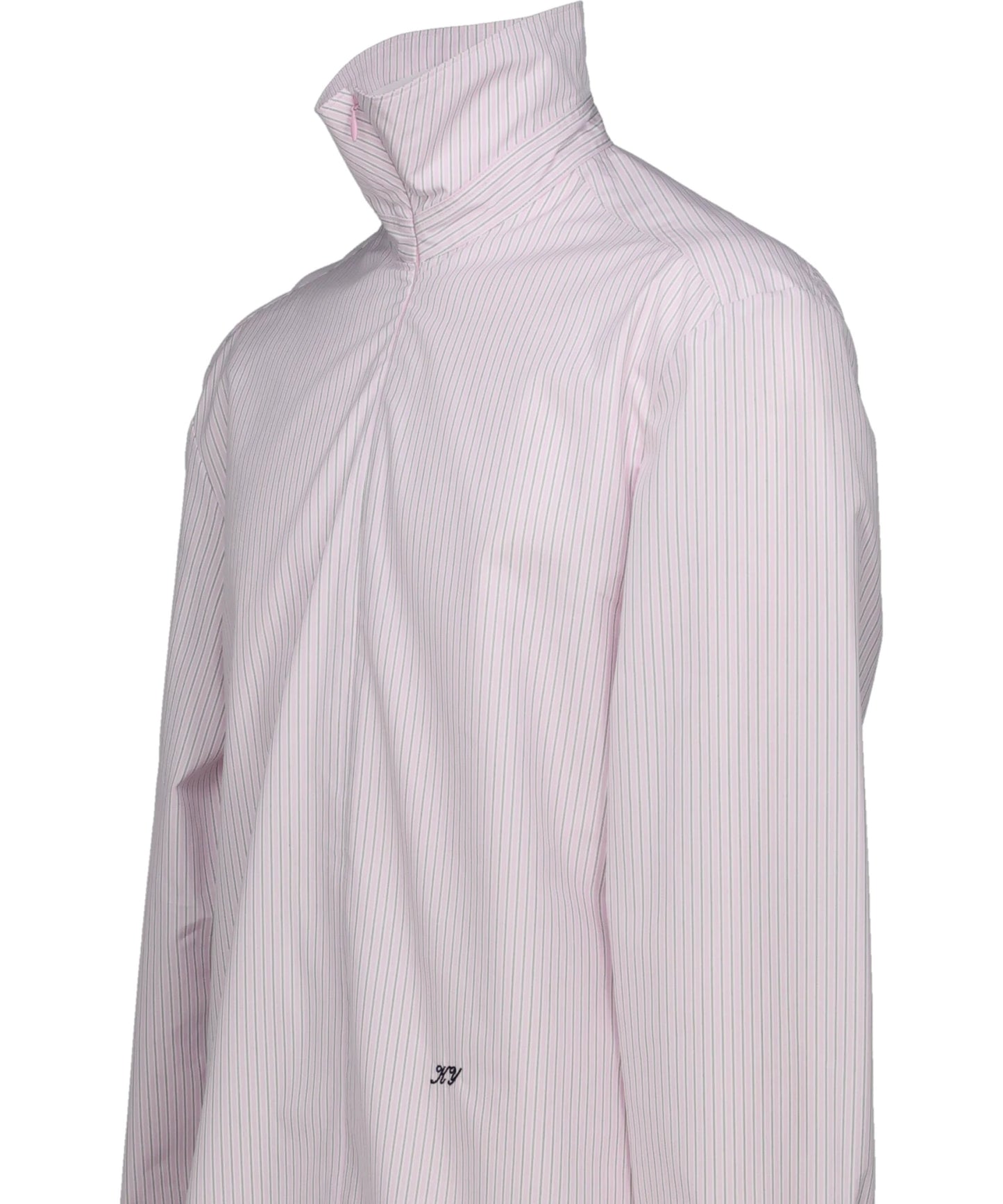 STRIPE SIM-PLE ZIP SHIRT