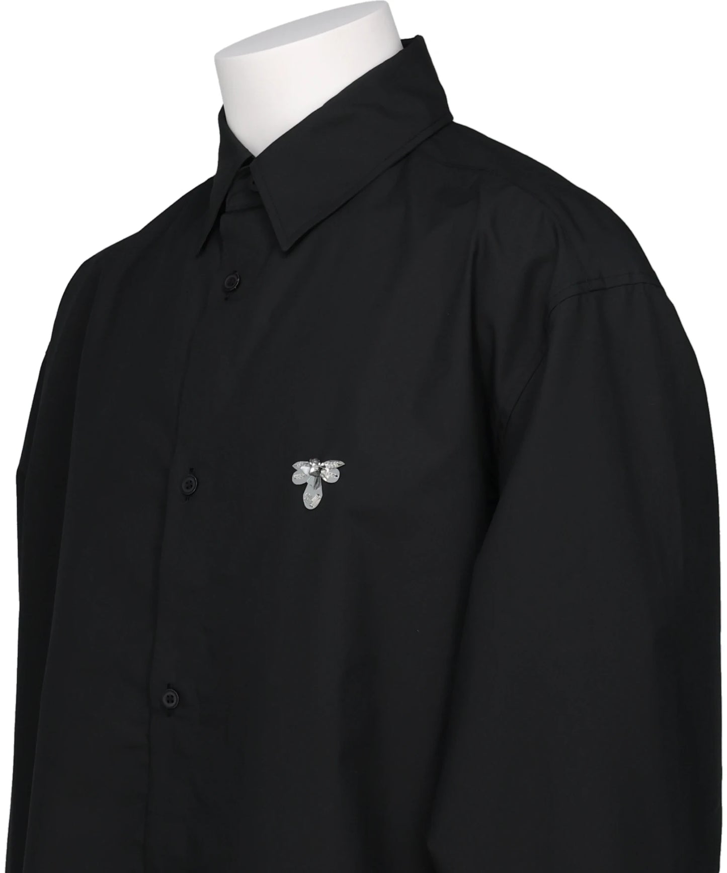 BEADED BUMBLE BEE DRESS SHIRT