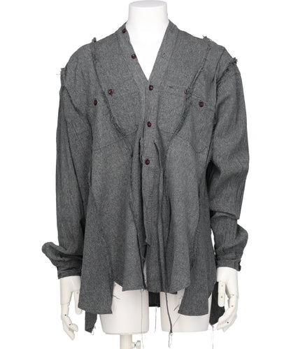 DISCOVERED(ディスカバード) NEWSED / DOCKING WIDE DENIM SAMUE SHIRT