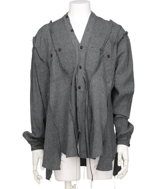 DISCOVERED(ディスカバード) NEWSED / DOCKING WIDE DENIM SAMUE SHIRT
