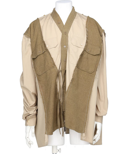 DISCOVERED(ディスカバード) NEWSED / DOCKING MILITARY SAMUE SHIRT