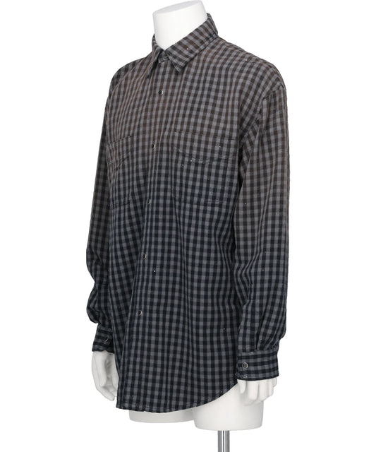FADED SPARKLING PLAID SHIRT