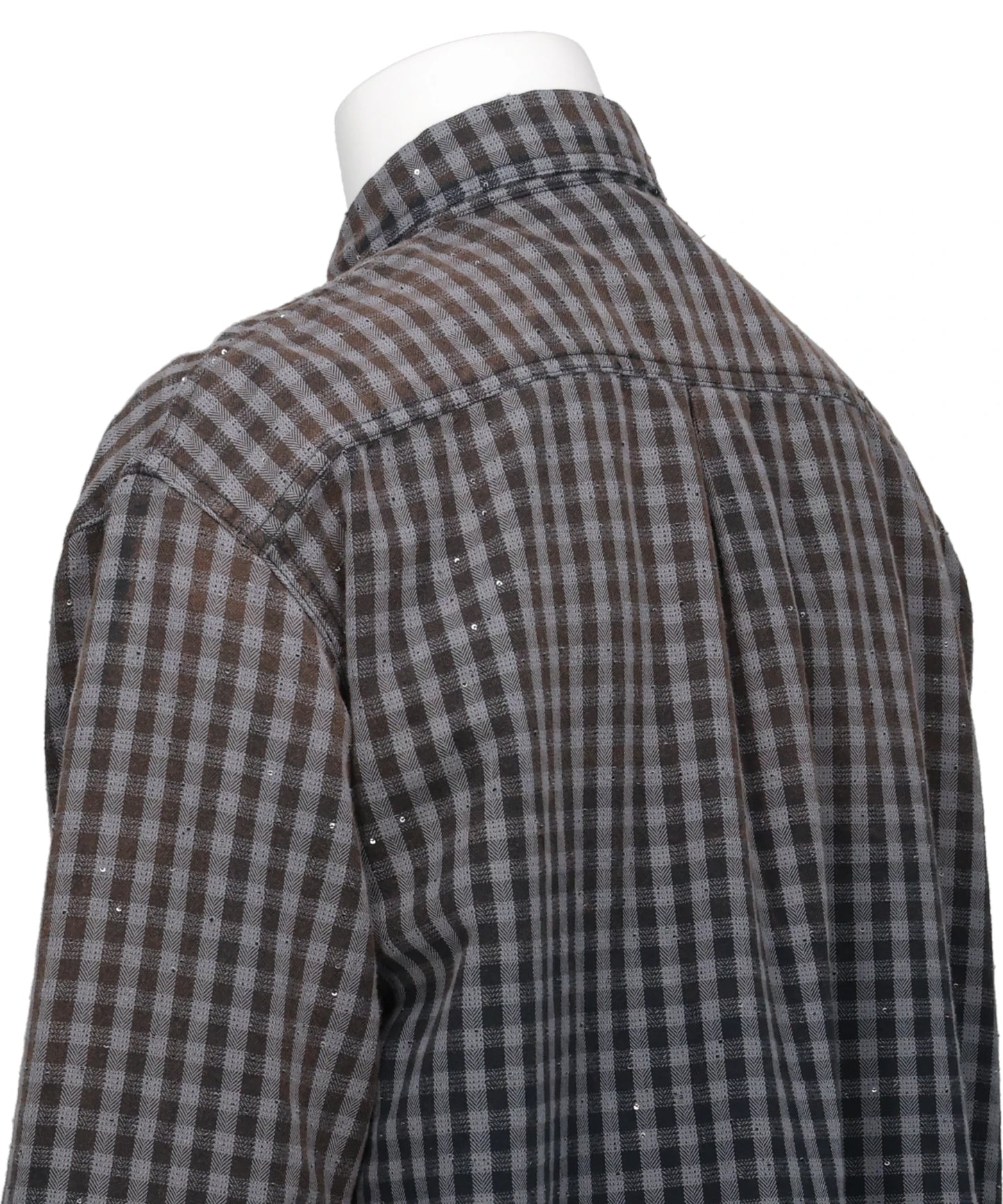 FADED SPARKLING PLAID SHIRT