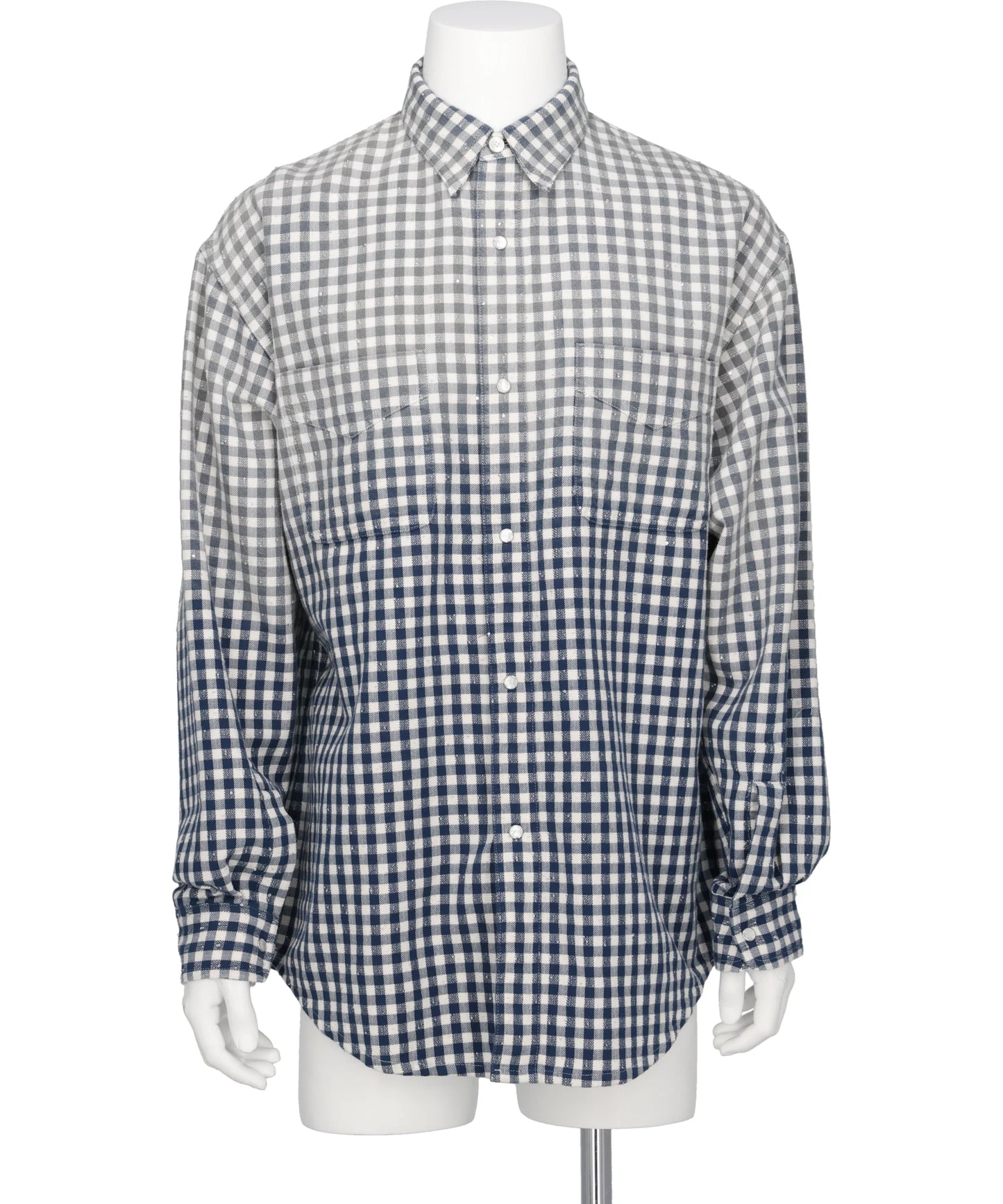 FADED SPARKLING PLAID SHIRT