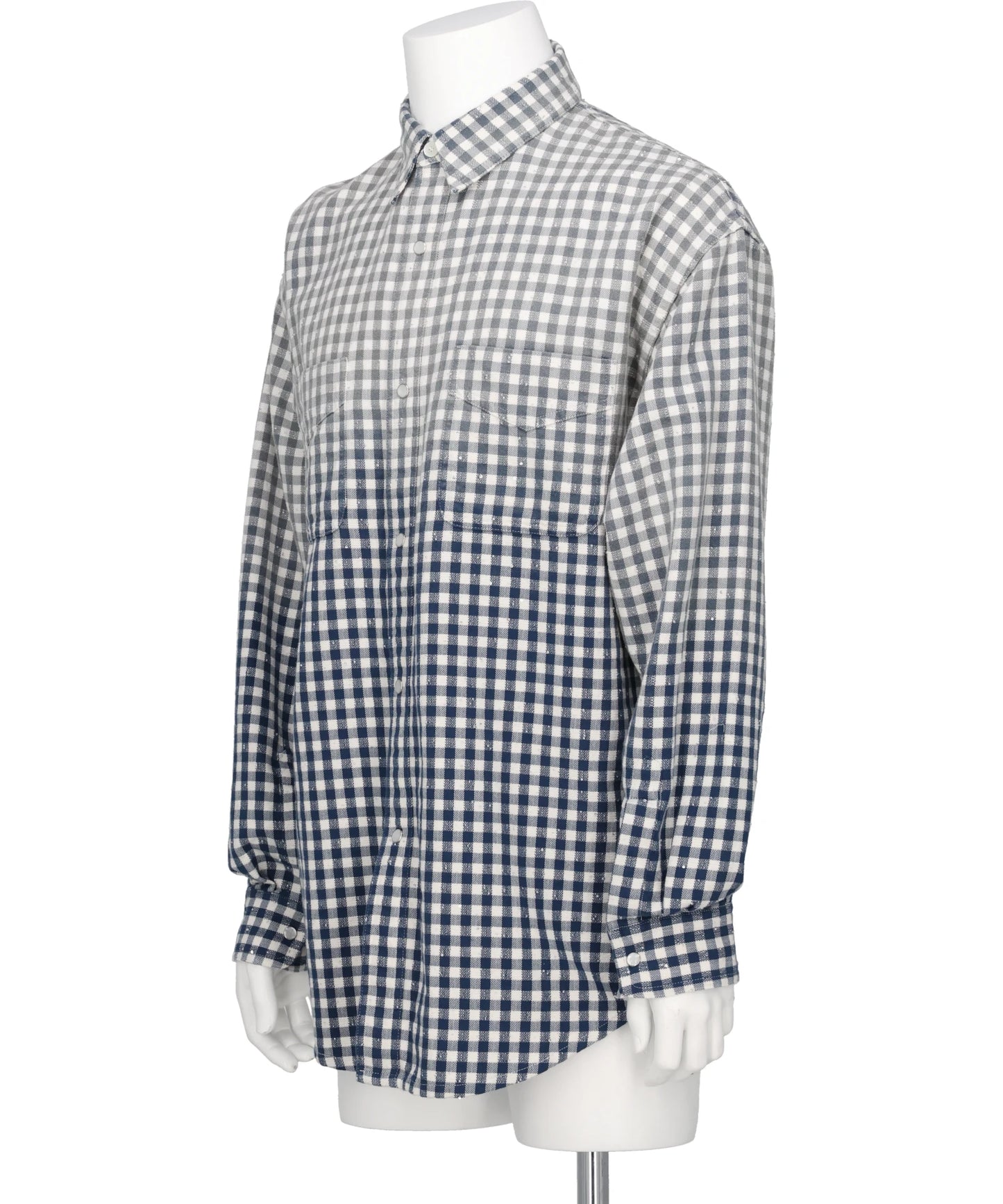 FADED SPARKLING PLAID SHIRT