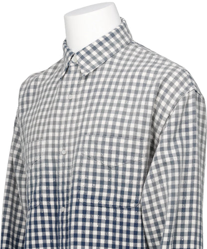 FADED SPARKLING PLAID SHIRT