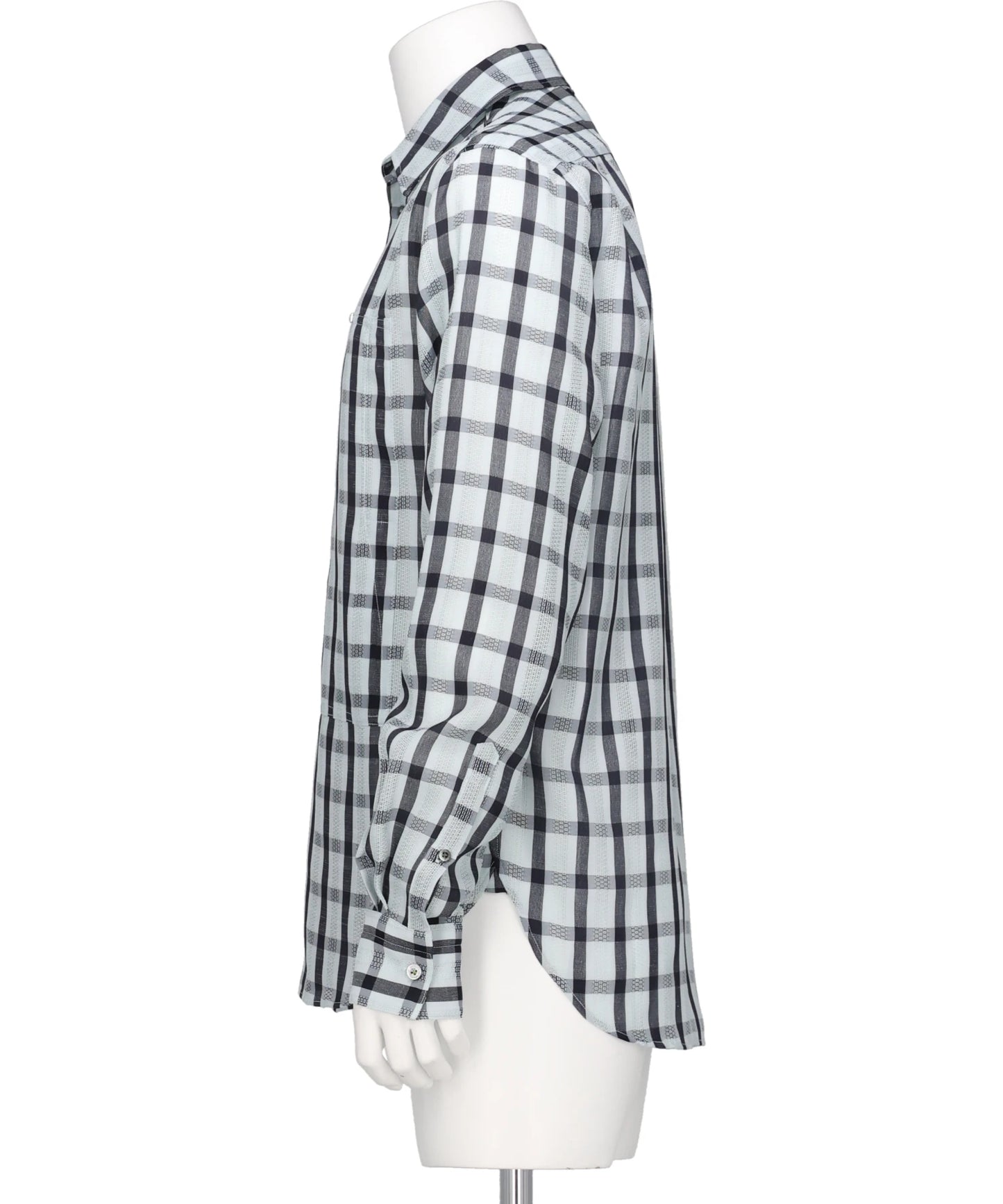 "LENO WEAVE"W-PKT DRESS L-S SHIRT