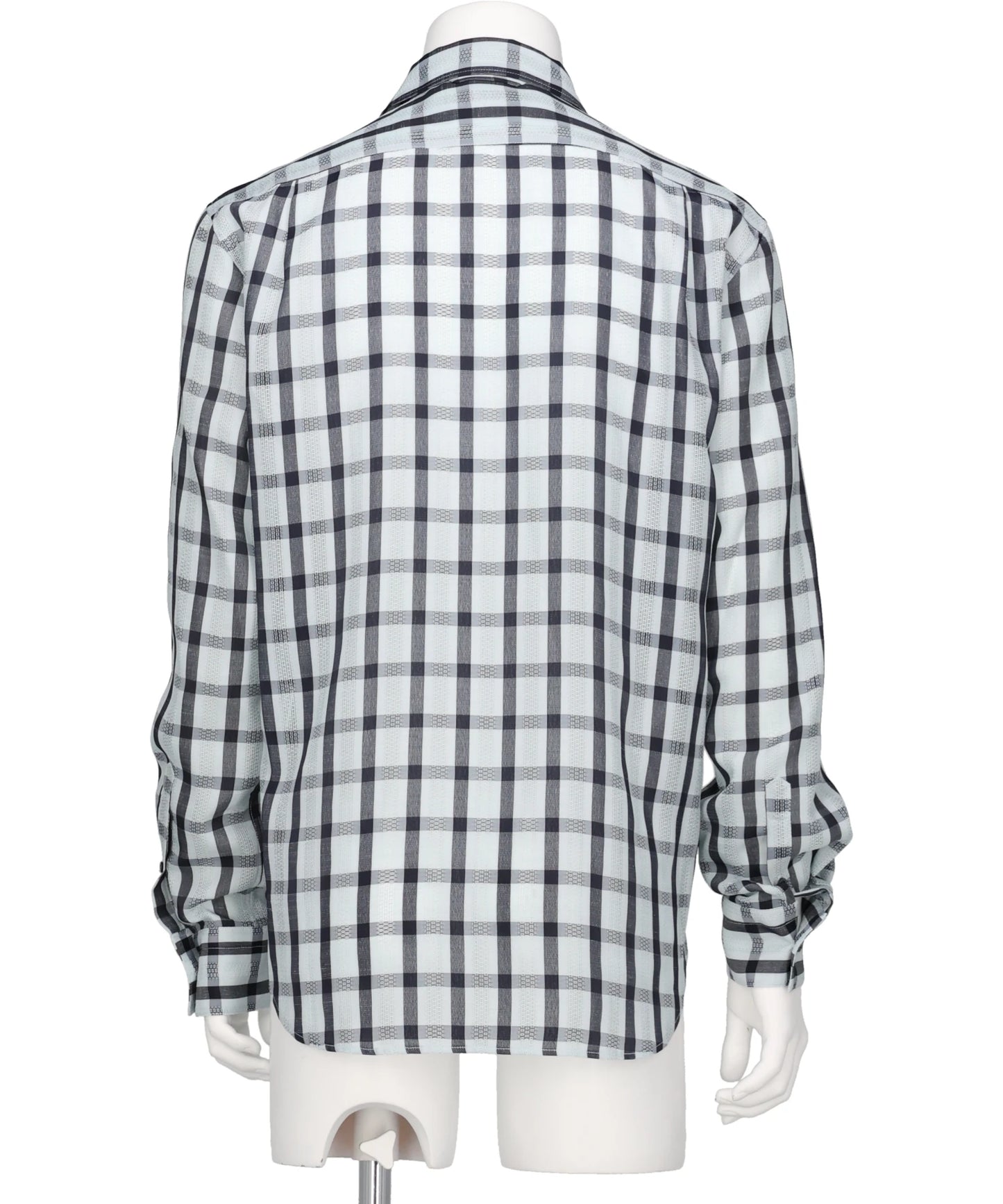 "LENO WEAVE"W-PKT DRESS L-S SHIRT