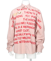 doublet(ダブレット)2026SS KINMEDAI LINE MESSAGE SHIRT 26SS42SH172