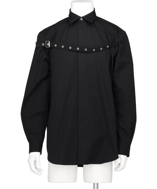 JOHN LAWRENCE SULLIVAN(ジョンローレンスサリバン) 2026SS BROADCLOTH FLONT STRAP SHIRT 3A003-0226-03