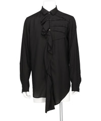 sulvam(サルバム) 2026SS LEFT-FRONT TUCK RAYON SHIRT MX-B04-010