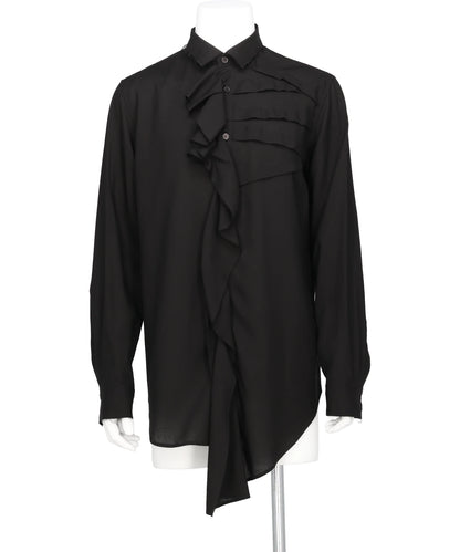 sulvam(サルバム) 2026SS LEFT-FRONT TUCK RAYON SHIRT MX-B04-010