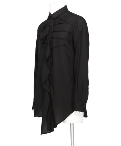 LEFT-FRONT TUCK RAYON SHIRT