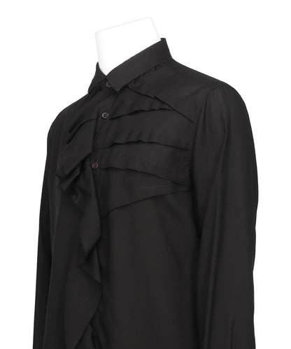 LEFT-FRONT TUCK RAYON SHIRT