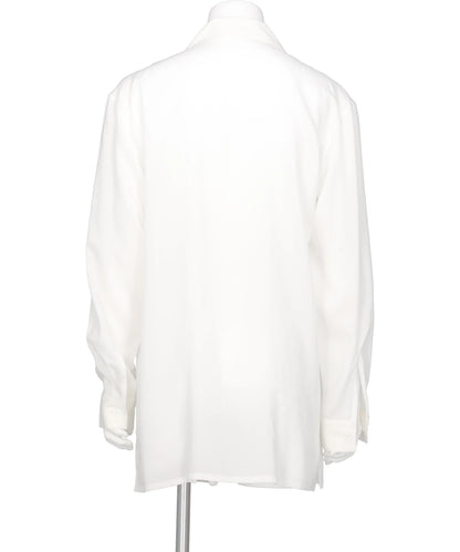 OPEN-COLLAR RAYON SHIRT