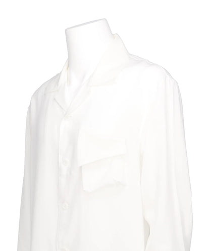 OPEN-COLLAR RAYON SHIRT