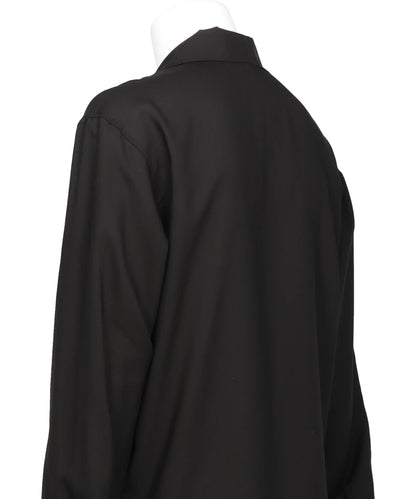 OPEN-COLLAR RAYON SHIRT